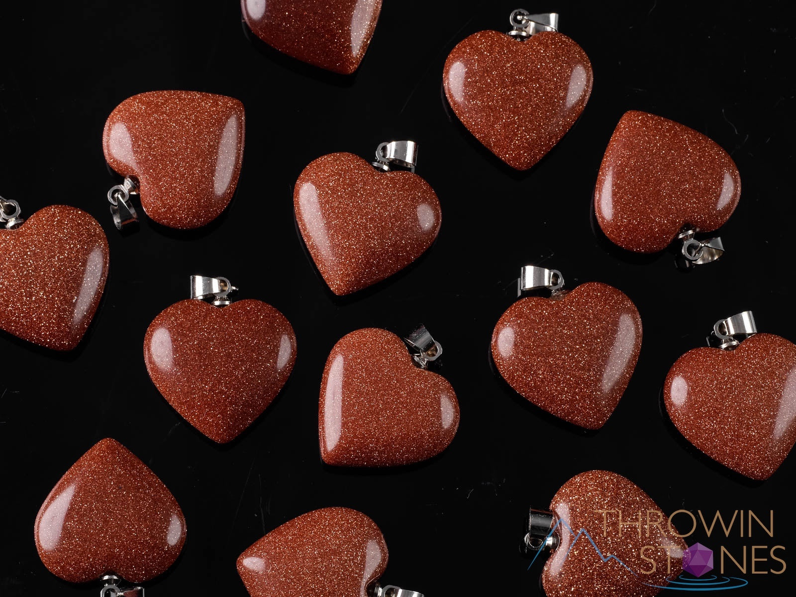 GOLDSTONE Crystal Heart Pendant Necklace - Handmade Healing Jewelry with Natural Stones for Women | Spiritual Gift, Energy Balancing, Chakra Healing | Perfect for Meditation, Yoga & Everyday Wear