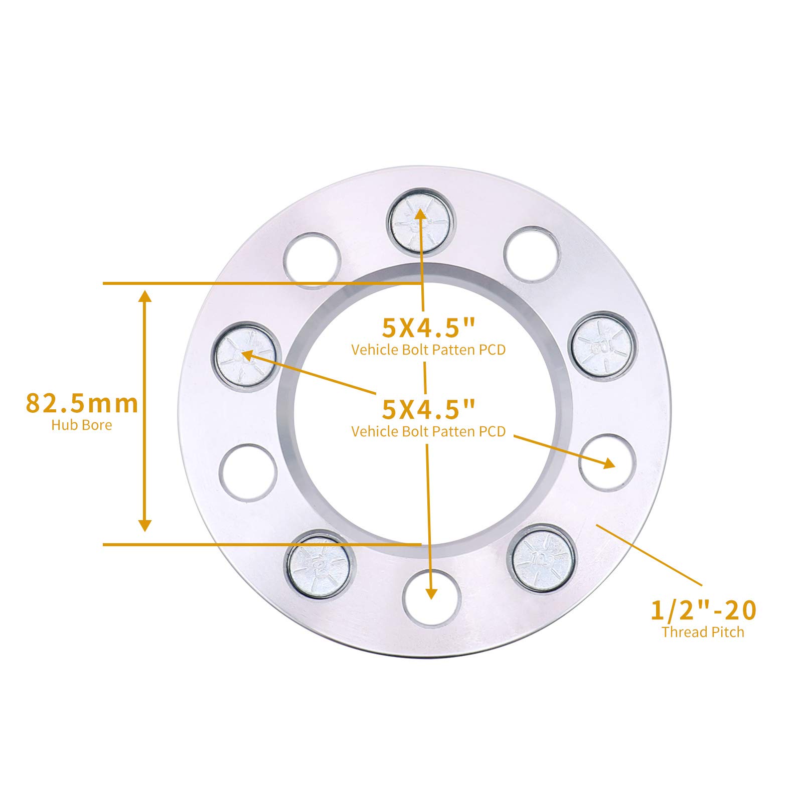 HICKS 5x4.5 to 5x4.5 Wheel Spacers 1