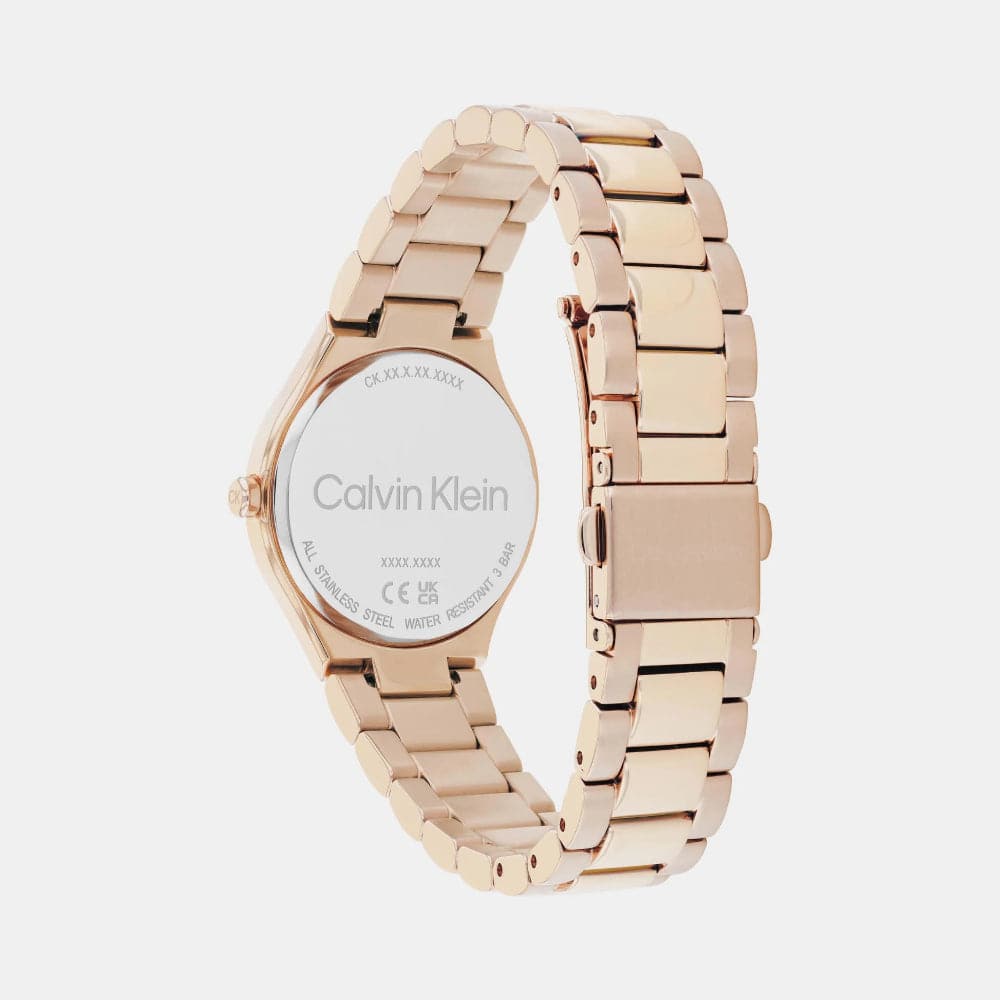Calvin Klein Women's Rose Gold Dial Stainless Steel Watch 25200334 - Elegant Dress Watch for Office, Party & Everyday Wear