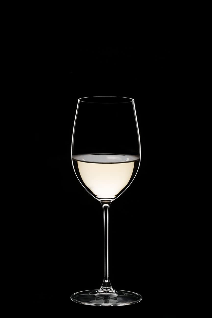 RIEDEL Veritas Crystal Viognier & Chardonnay Wine Glasses - Set of 4 - Premium Stemware for White Wine Tasting, Dinner Parties & Elegant Home Entertaining