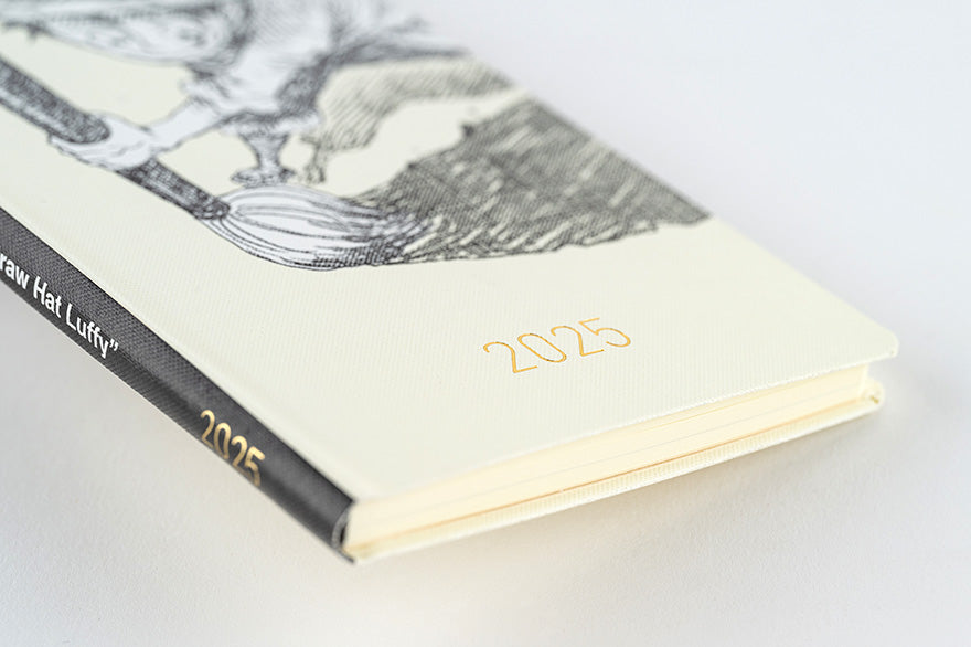 Hobonichi Techo 2025 ONE PIECE Planner - Straw Hat Luffy Ivory Hardcover Weekly Journal (English Edition) | January Start, Monday Format | Perfect for Anime Fans, Students & Office Organization