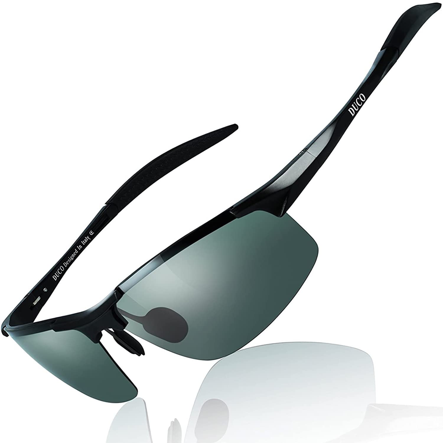 DUCO Men's Polarized Sports Sunglasses UV400 Protection - Lightweight & Shatterproof for Running, Cycling, Fishing & Outdoor Activities (Model 8177s)