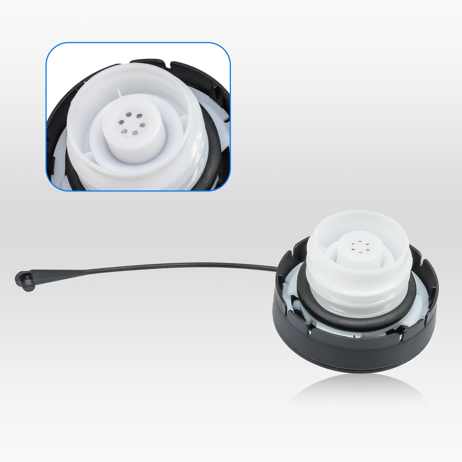 Replacement Gas Cap Fuel Cap 77300-53010 Compatible with 2000-2006 Toyota Celica Echo Land Cruiser MR2 Spyder 4Runner Highlander RAV4 Sequoia Sienna Tundra Tacoma Corolla Matrix, Scion xA xB, Lexus GS300 IS300 LS430 LX470 - Perfect for Fuel System Maintenance & Leak Prevention