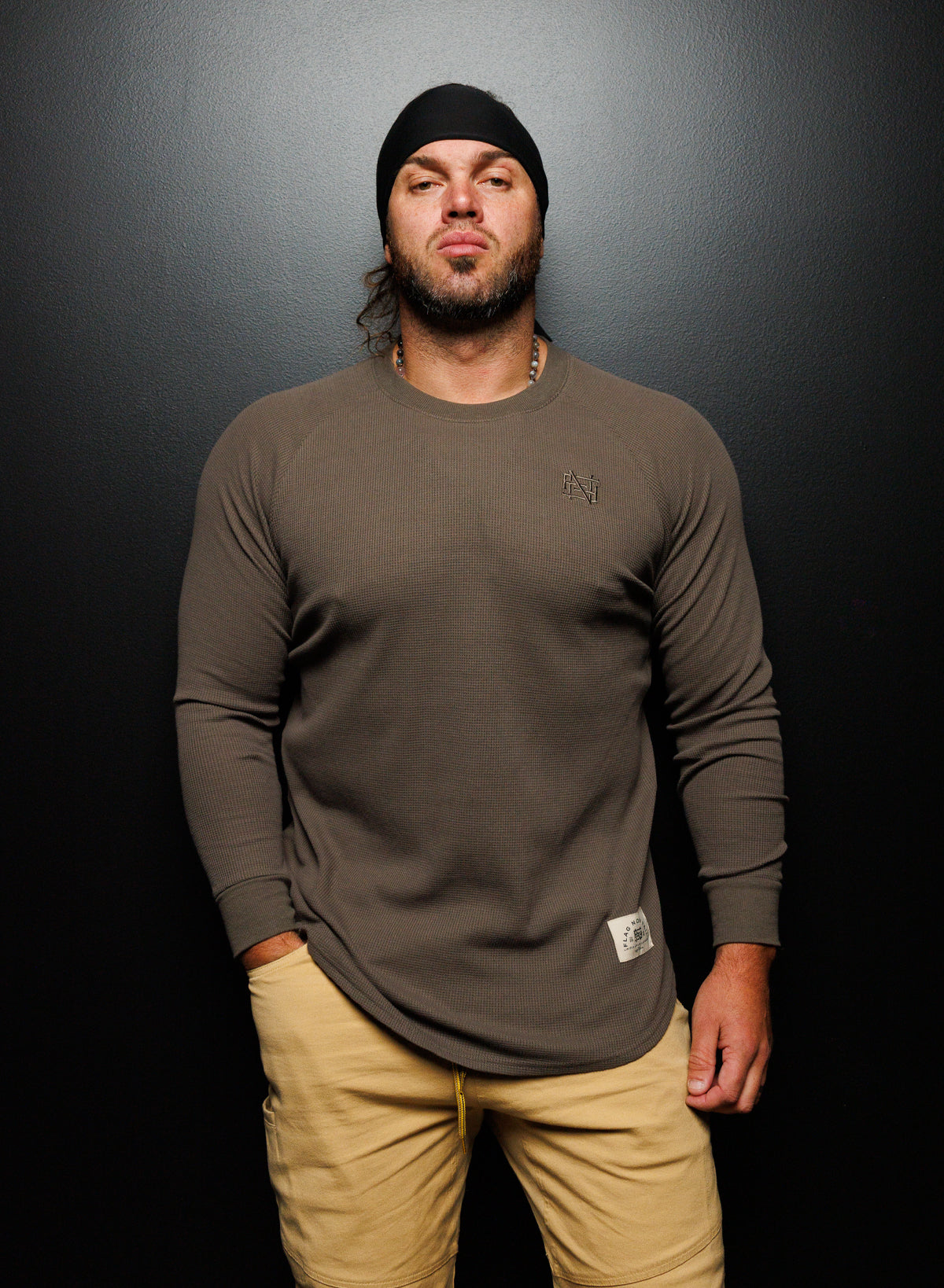 Men's Lightweight Thermal Underwear Set - Olive Grey Color for Winter Warmth - Perfect for Outdoor Activities, Hiking, and Cold Weather Layering