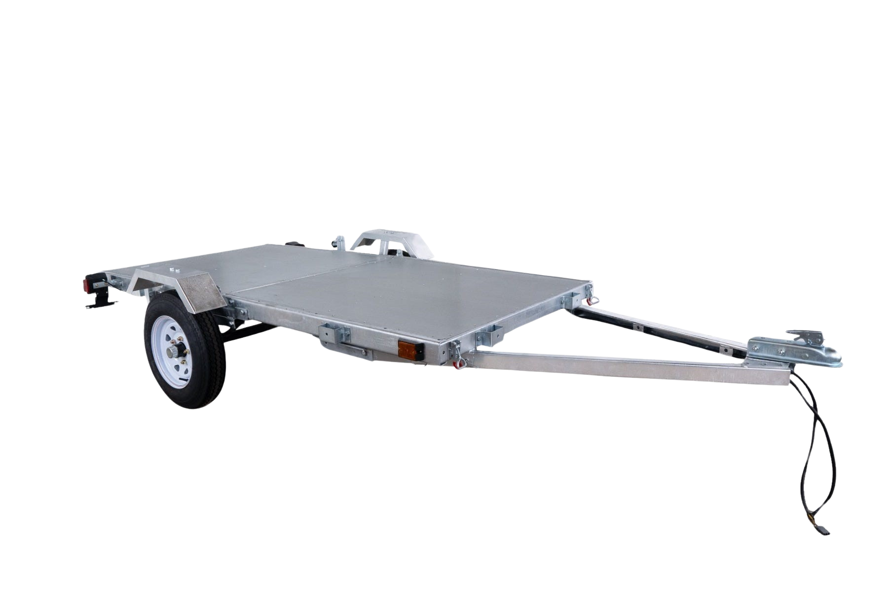 DK2 MFT4X8G 4x8 Folding Utility Trailer Kit - 1450 lbs Capacity, Galvanized Steel Construction, Silver Finish - Perfect for Hauling Equipment, Yard Work & DIY Projects