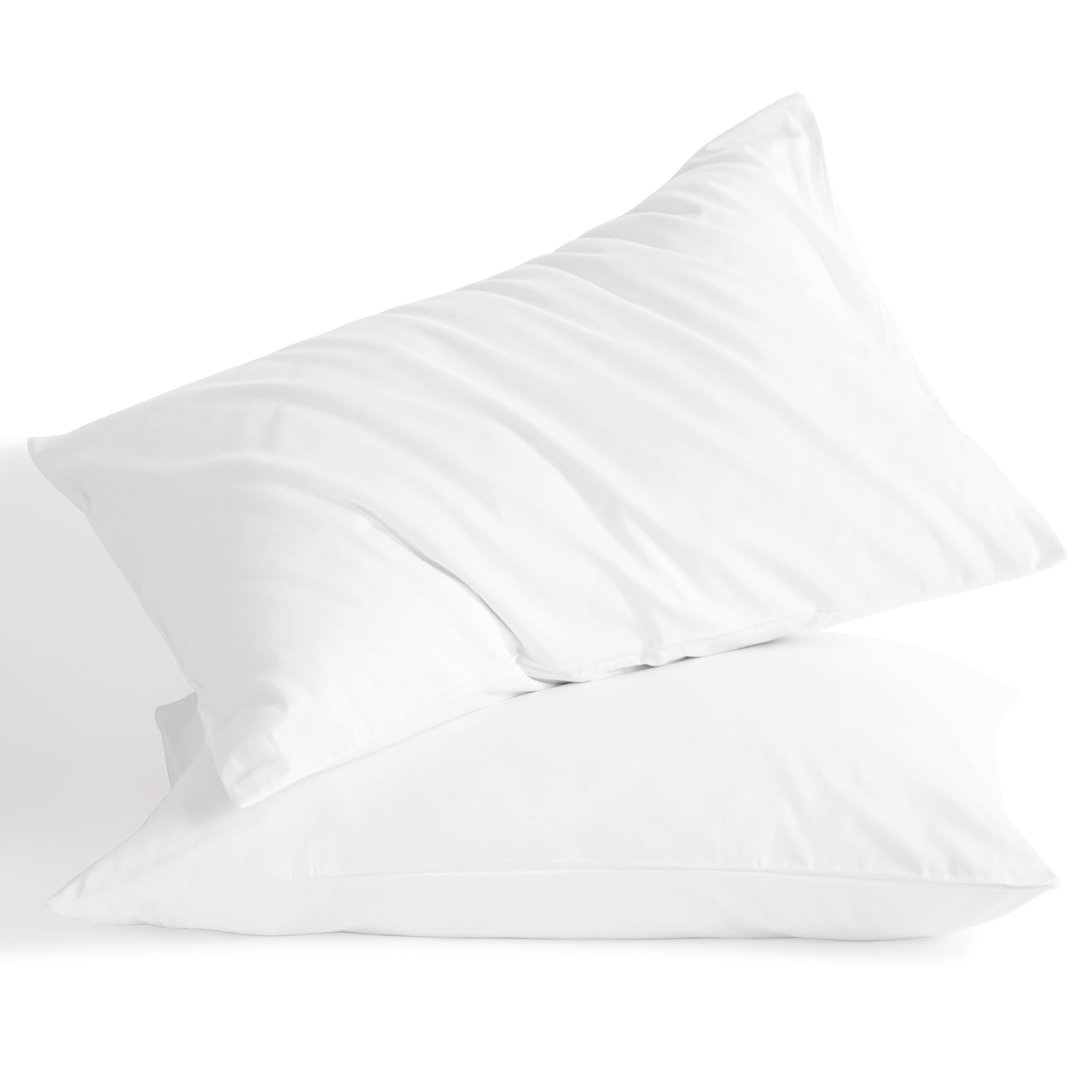NTBAY Queen Size Cotton Pillowcases Set of 2 - 20x30 Inches, Envelope Closure, Breathable & Soft Bed Pillow Covers in Cream | Perfect for Home, Hotel, and Airbnb Comfort
