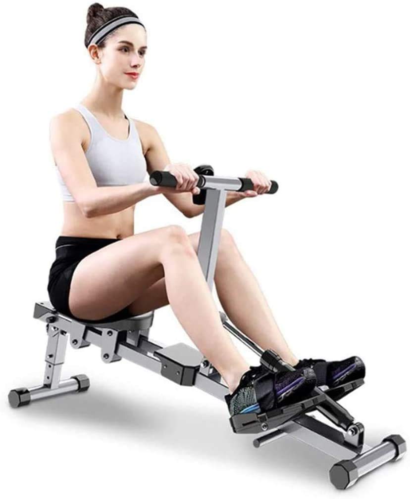 Foldable Home Rowing Machine with Adjustable Resistance & Fitness Monitor - Indoor Cardio Workout Equipment for Home Gym, Aerobic Exercise & Full-Body Training | Perfect for Small Spaces, Apartment Fitness & Family Workouts