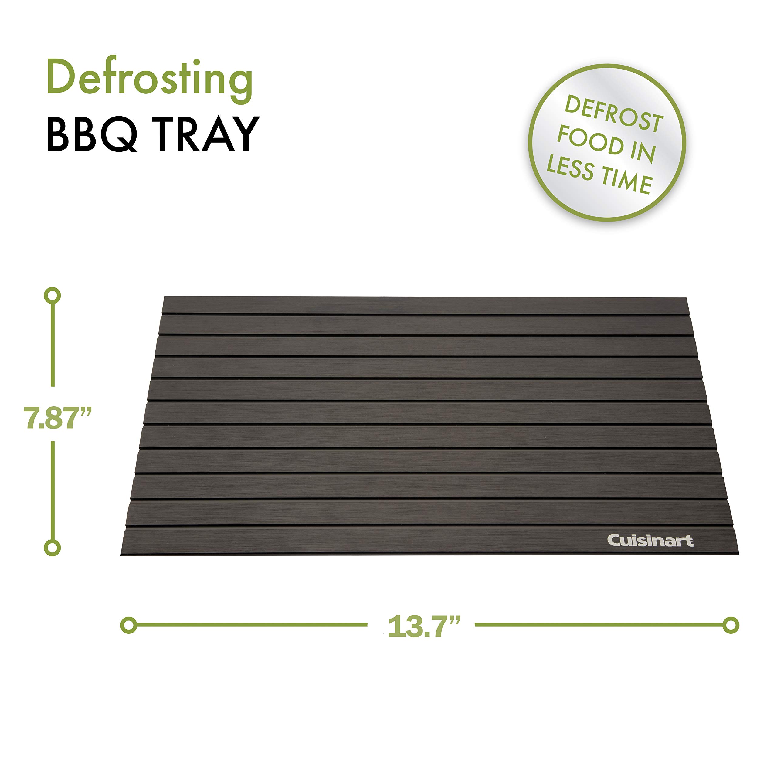 Premium Cuisinart Grill Tray Set - 3-Piece BBQ Cooking Accessories Kit with Prep & Serve Trays (Black/Red) + Fast Defrosting Tray (Black) for Outdoor Grilling, Backyard Parties & Quick Meal Prep