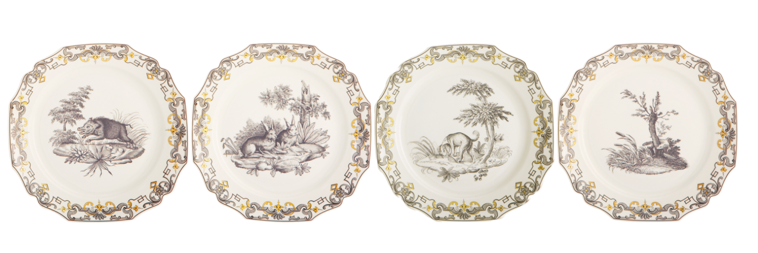 Elegant Dupaquier Dessert and Lunch Plates - Fine Porcelain Dinnerware for Formal Dining, Afternoon Tea, and Special Occasions