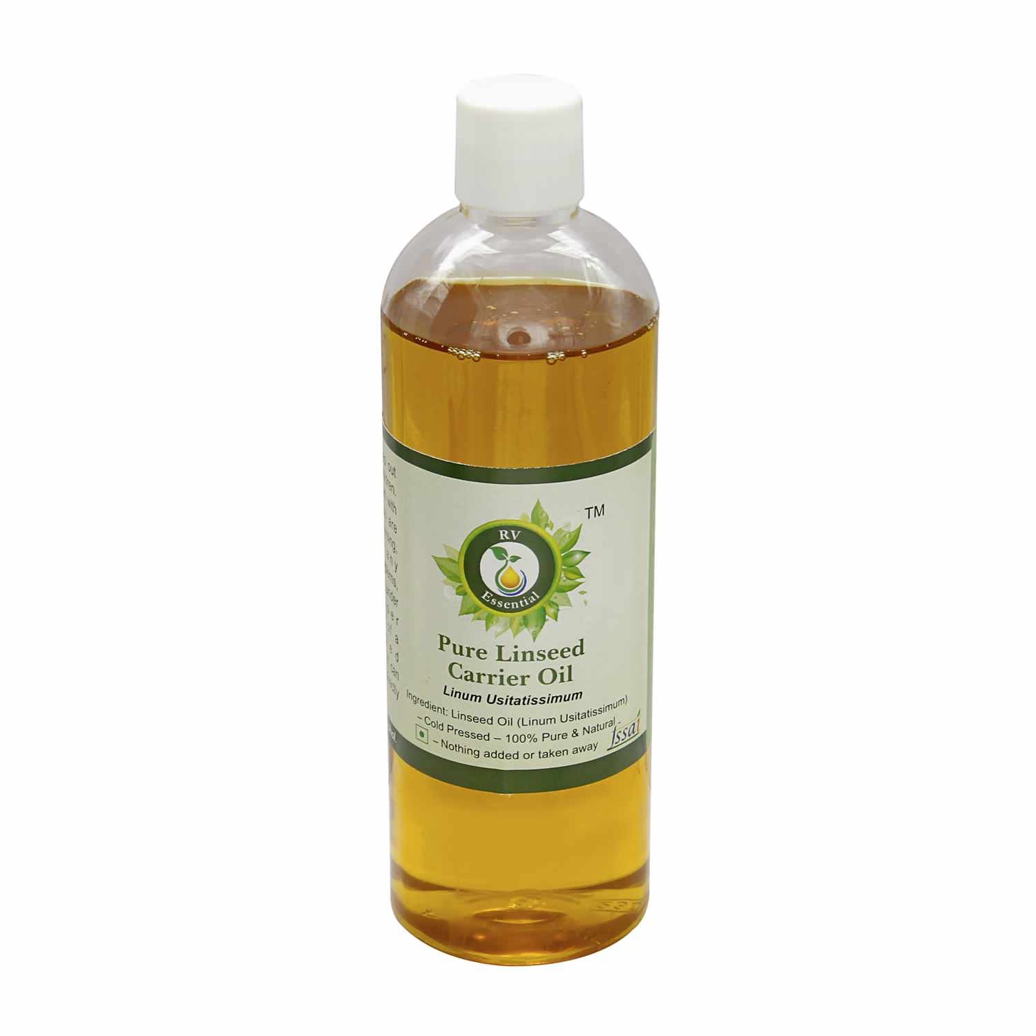 Pure Linseed Carrier Oil 100ml - Cold Pressed Flaxseed Oil for Hair, Skin & Nail Care - Natural Moisturizer for DIY Beauty & Massage Therapy