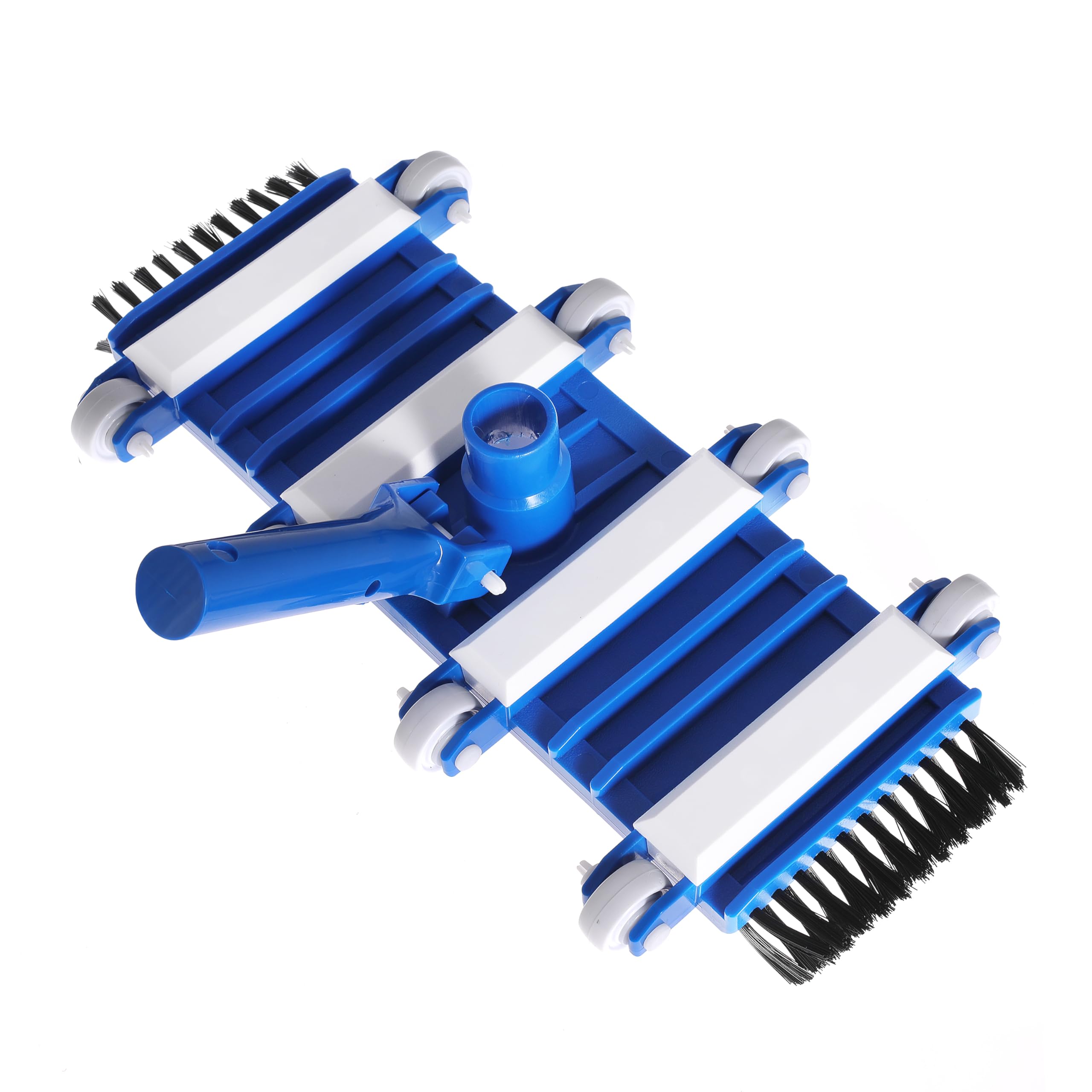 14 Inch Heavy Duty Flexible Pool Vacuum Head with Side Brushes - Compatible with 1-1/4