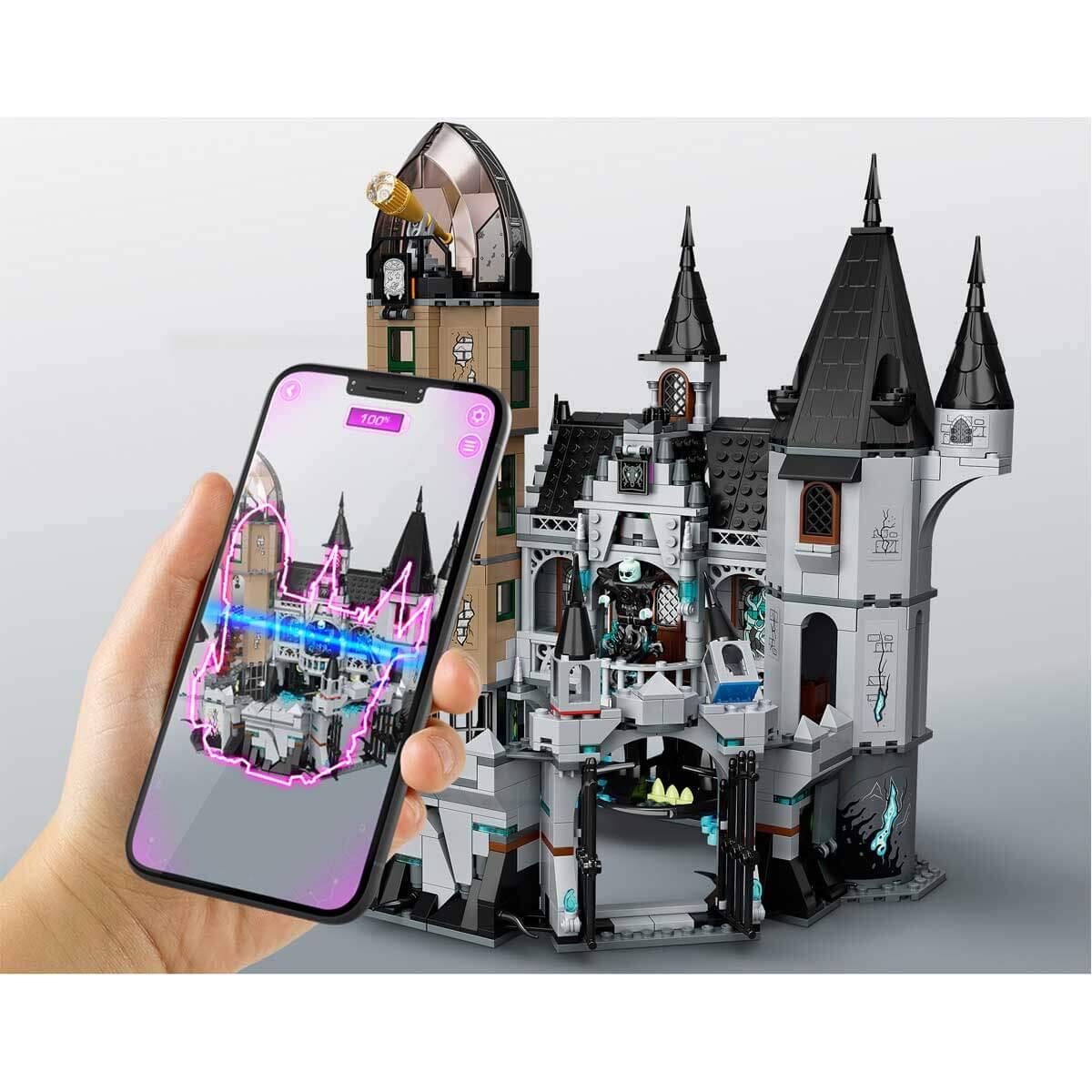 LEGO 70437 Hidden Side Haunted Fortress with AR App - Interactive Multiplayer Augmented Reality Building Set for iPhone & Android - Perfect for Kids' Halloween Games & Family Game Nights