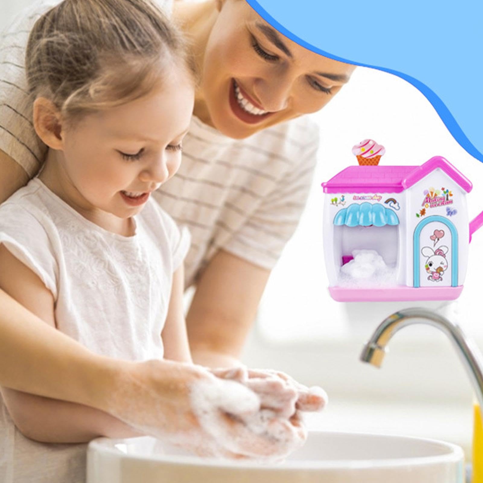 Kids Bubble Maker Toy - Safe Colorful Foam Maker Bath & Pretend Cake Play Set for Boys & Girls | Perfect for Birthday, Christmas Gifts & Bathtime Fun