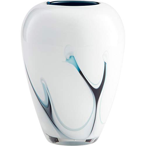 Cyan Design 10444 Deep Sky 9 Inch Blue Glass Vase - Elegant Home Decor for Centerpieces, Wedding, and Dining Table