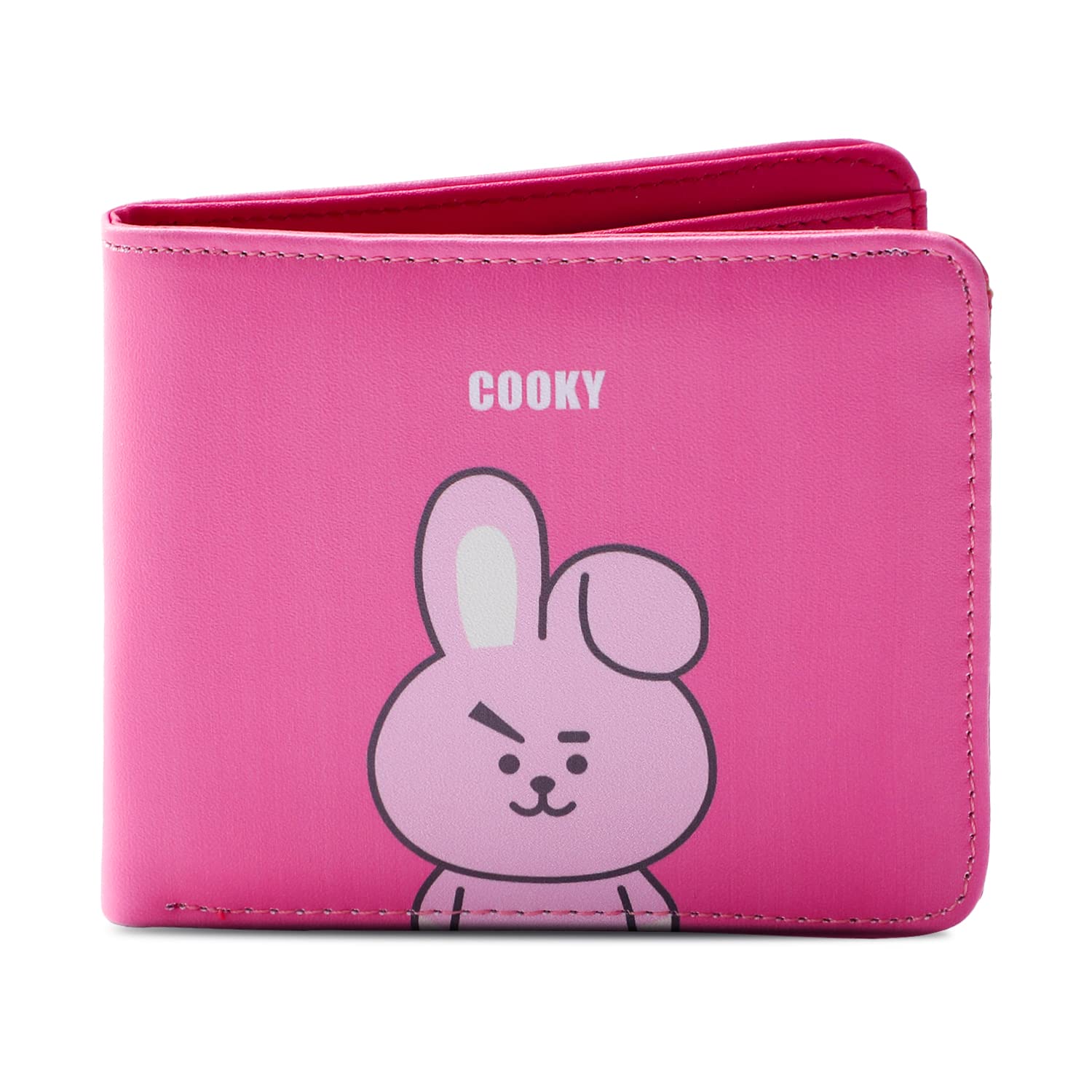 BTS BT21 JK COOKY Bifold Leather Wallet for Women - Bangtan Boys Coin Purse & Card Holder - Perfect Gift for ARMY Girls (WC-COOKY) - Ideal for Concerts, Travel, and Everyday Use