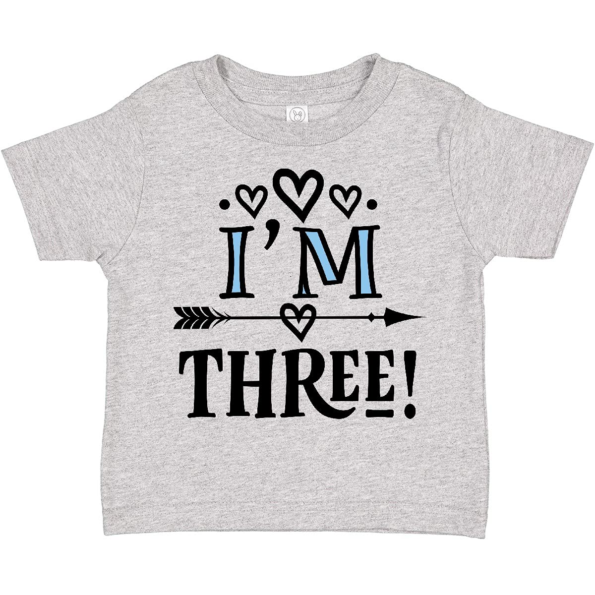 Inktastic 3rd Birthday Arrow Toddler T-Shirt - Cute 3 Year Old Boy Girl Outfit for Birthday Party & Family Celebration