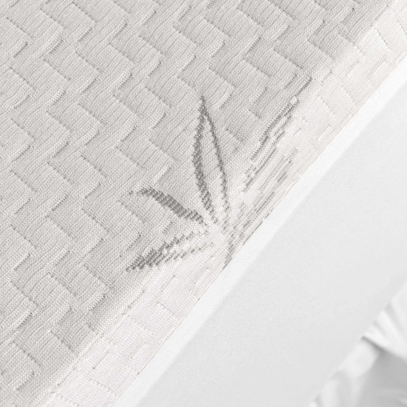Hypoallergenic Bamboo Rayon Blend Waterproof Mattress Protector - Queen Size Bed Cover for Allergy Relief & Night Sweats Protection