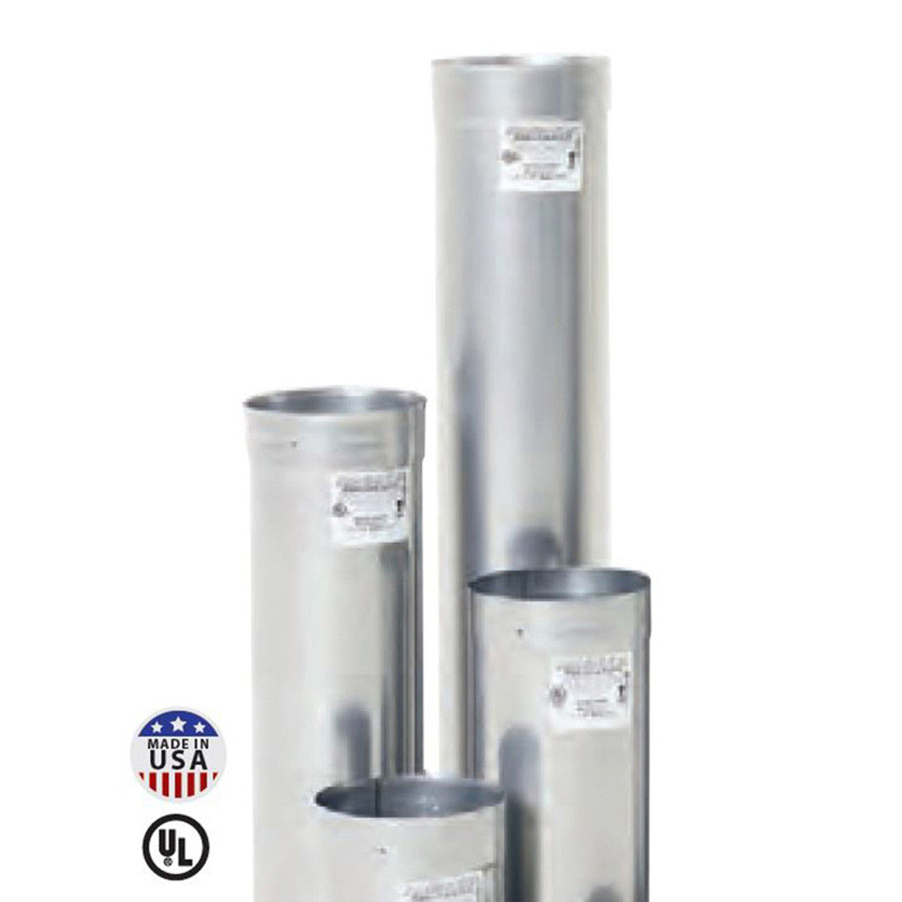 3 X 12 Inch Rhino Rigid 316L Alloy Stainless Steel Pre-Cut Chimney Liner RL316-0312 - Durable Fireplace Vent Pipe for Wood Stove & Gas Furnace Installation