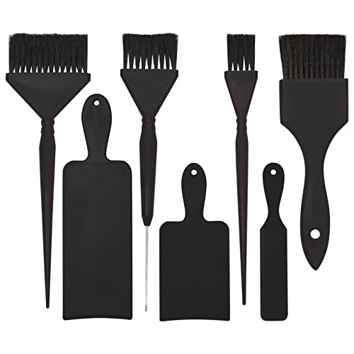 Professional 7-Piece Balayage Hair Coloring Kit with Highlighting Board & 3-Size Brushes for Women & Stylists – Perfect for Salon, Home Hair Dye & DIY Ombre Highlights (Black)