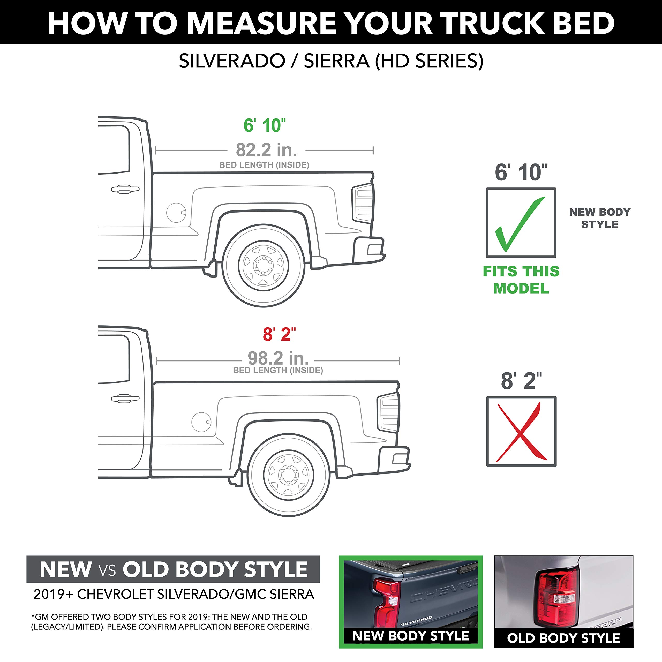 UnderCover Ultra Flex Hard Folding Truck Bed Tonneau Cover | UX12024 | Matte Black | Fits 2020-2023 Chevy Silverado & GMC Sierra 2500/3500HD 6'10