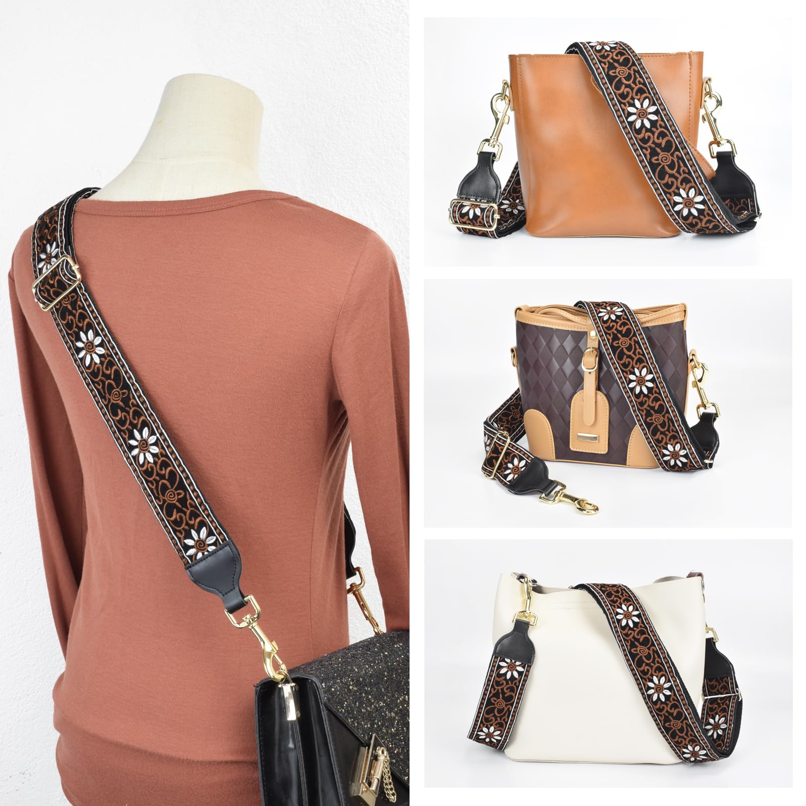 CLOUDMUSIC Handbag Strap Replacement - Adjustable Shoulder & Crossbody Purse Strap for Women & Girls | Perfect for Everyday Use, Travel & Fashion Accessories