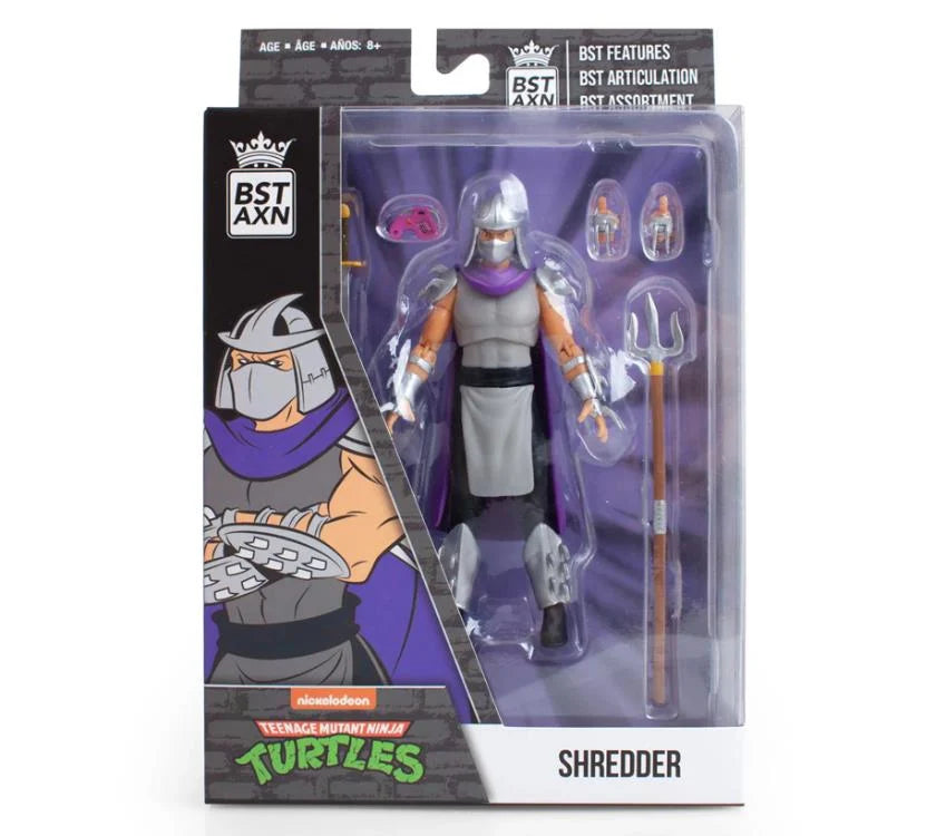 Teenage Mutant Ninja Turtles BST AXN Shredder Action Figure - Collectible TMNT Villain Toy for Kids & Adults - Perfect for Display, Play & TMNT Fans Collections
