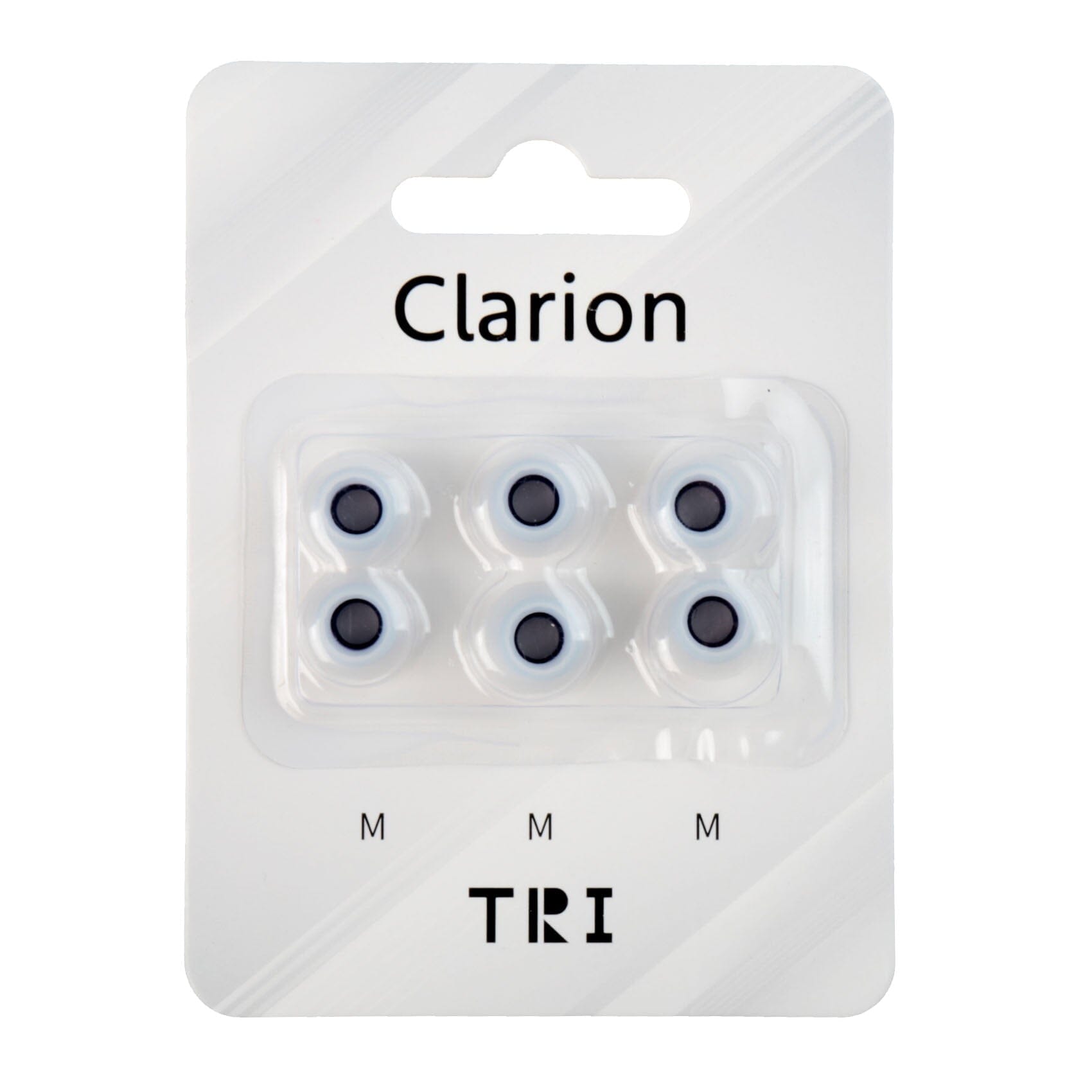 TRI Clarion Silicone Earphone Tips - 3 Pairs for 4.5mm & 5.5mm Nozzle Sizes - Comfortable Noise Isolation Earbud Tips for Workouts, Travel & Daily Use
