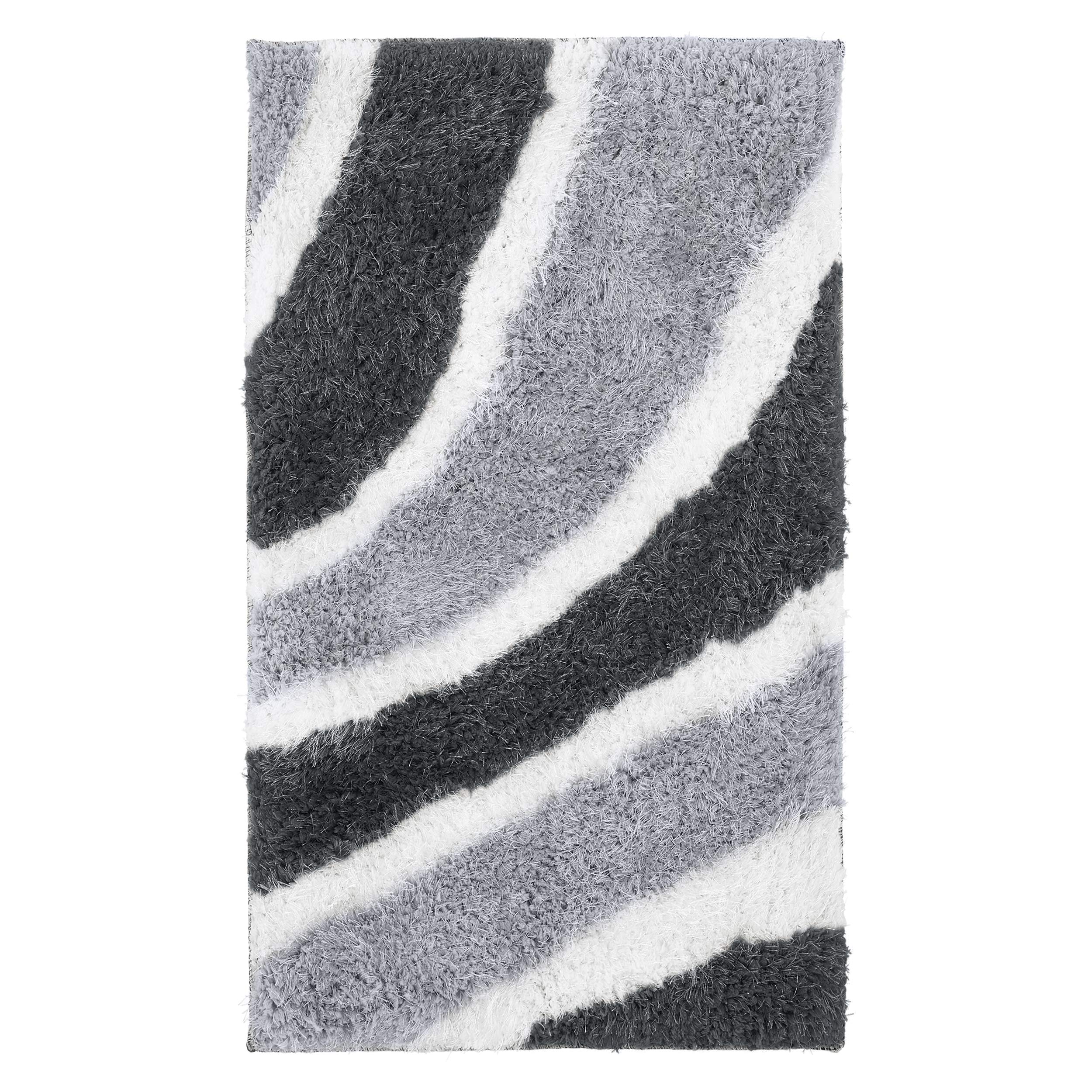 Premium Waverling Shag Indoor Area Rug - Soft & Plush Silver Carpet 2x3 Feet for Living Room, Bedroom, Nursery - Cozy & Stylish Home Decor