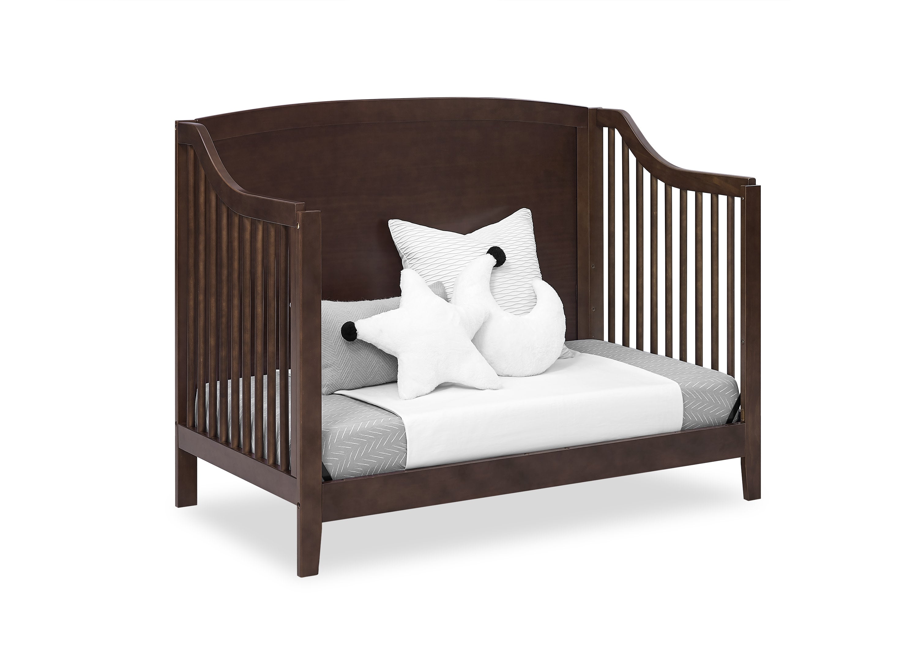 Campbell 6-in-1 Convertible Baby Crib - Toddler Bed & Full-Size Bed Conversion - Safe & Durable Nursery Furniture for Newborns to Teens - Perfect for Bedrooms, Daycares, and Guest Rooms