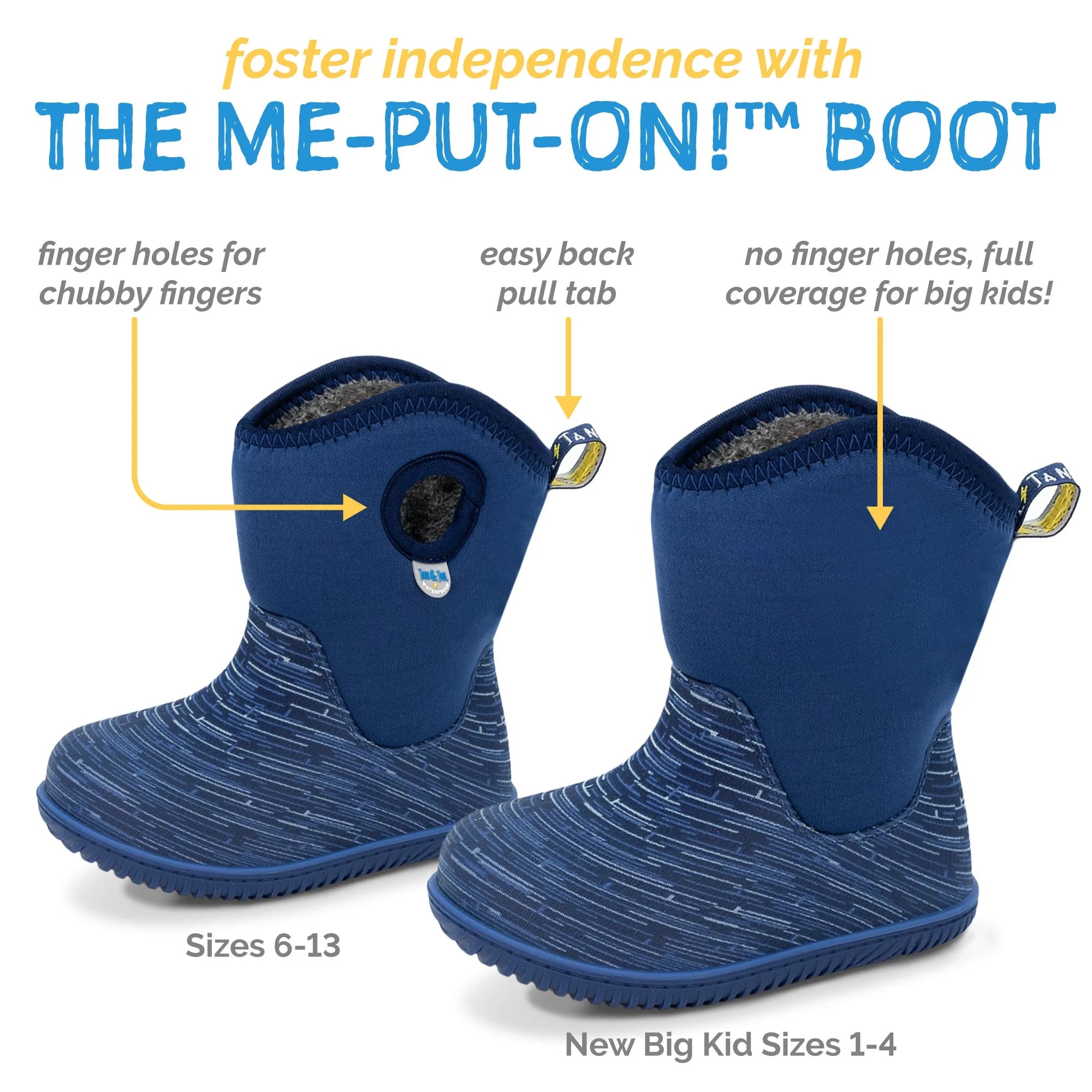 Jan & Jul Navy Forest Toasty Dry Lite Boots - Waterproof Winter Boots for Kids, Warm Snow Boots with Non-Slip Sole - Perfect for Outdoor Play, Snowy Days & Cold Weather Adventures