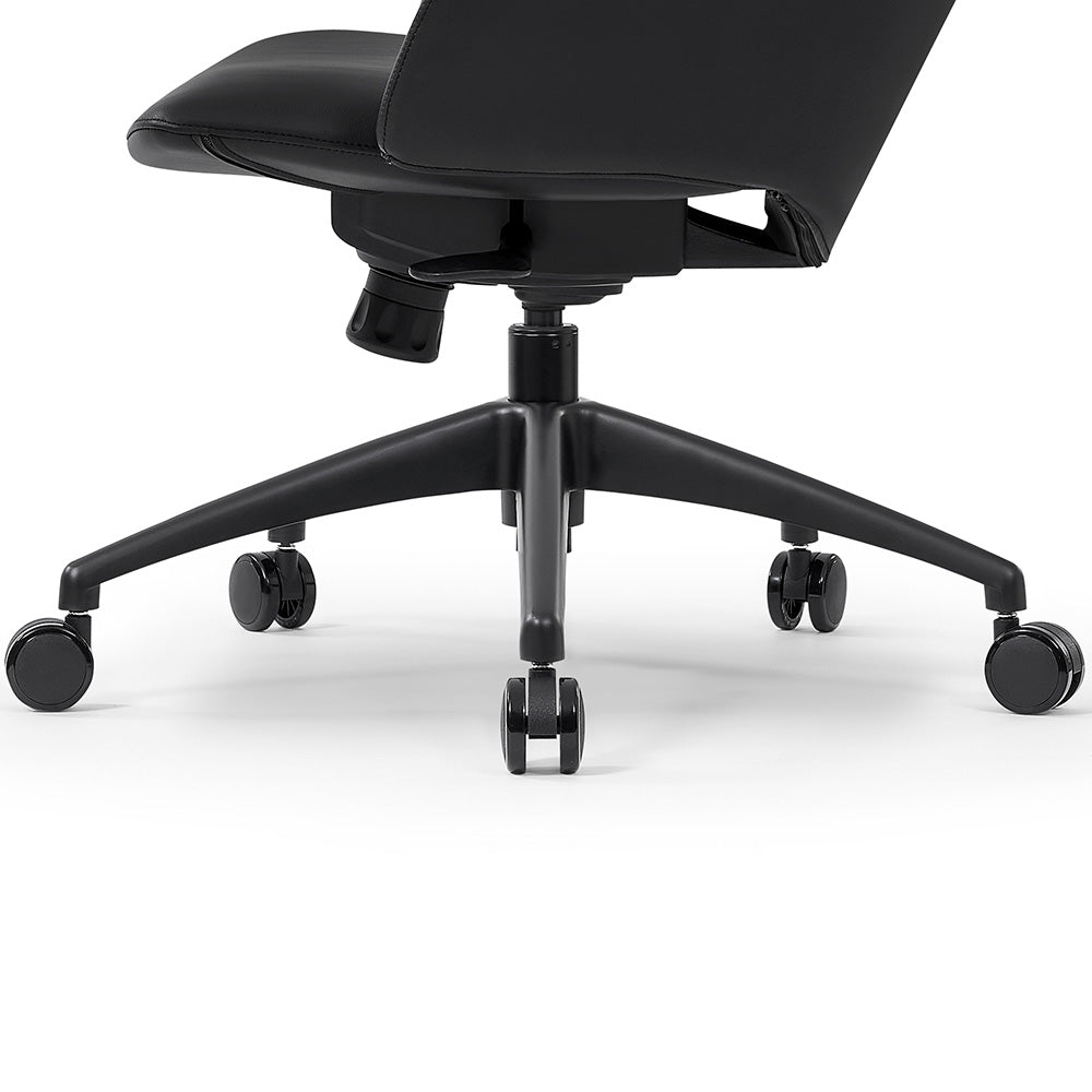 CRUZ Ergonomic High Back Office Chair - Black - Adjustable Lumbar Support & Tilt Mechanism for Home & Office Workspace