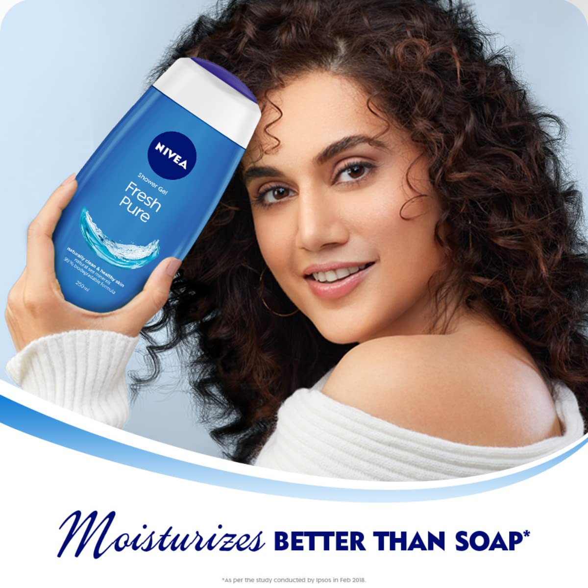 NIVEA Fresh Pure 125ml Body Wash & Shower Gel with Sea Minerals & Care Oil | Glycerin Enriched for Soft, Hydrated Skin | Microplastic Free | Clean & Healthy Skin Care | Perfect for Daily Shower & Summer Refreshment