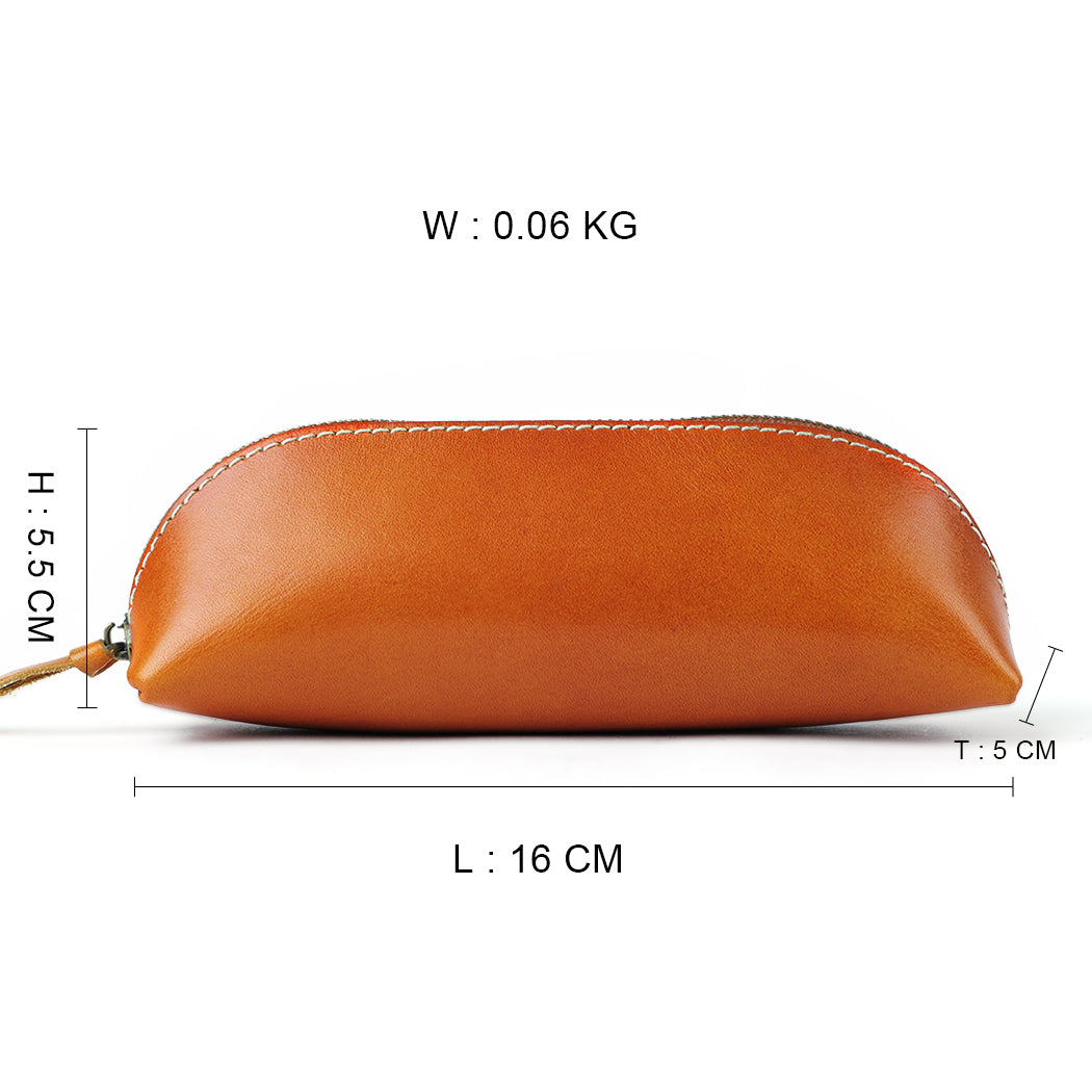 Handmade Unisex Leather Glasses Case & Pen Holder - Premium Eyewear and Writing Accessories Organizer for Travel, Office, and Daily Use