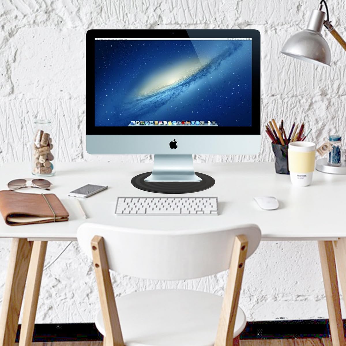 7.9 Inch Heavy Duty Rotating Turntable - 360° Swivel Stand for Computer Monitor, TV, Spices, Lazy Susan & Refrigerator Organizer | Durable Display Base for Home, Office & Kitchen Organization