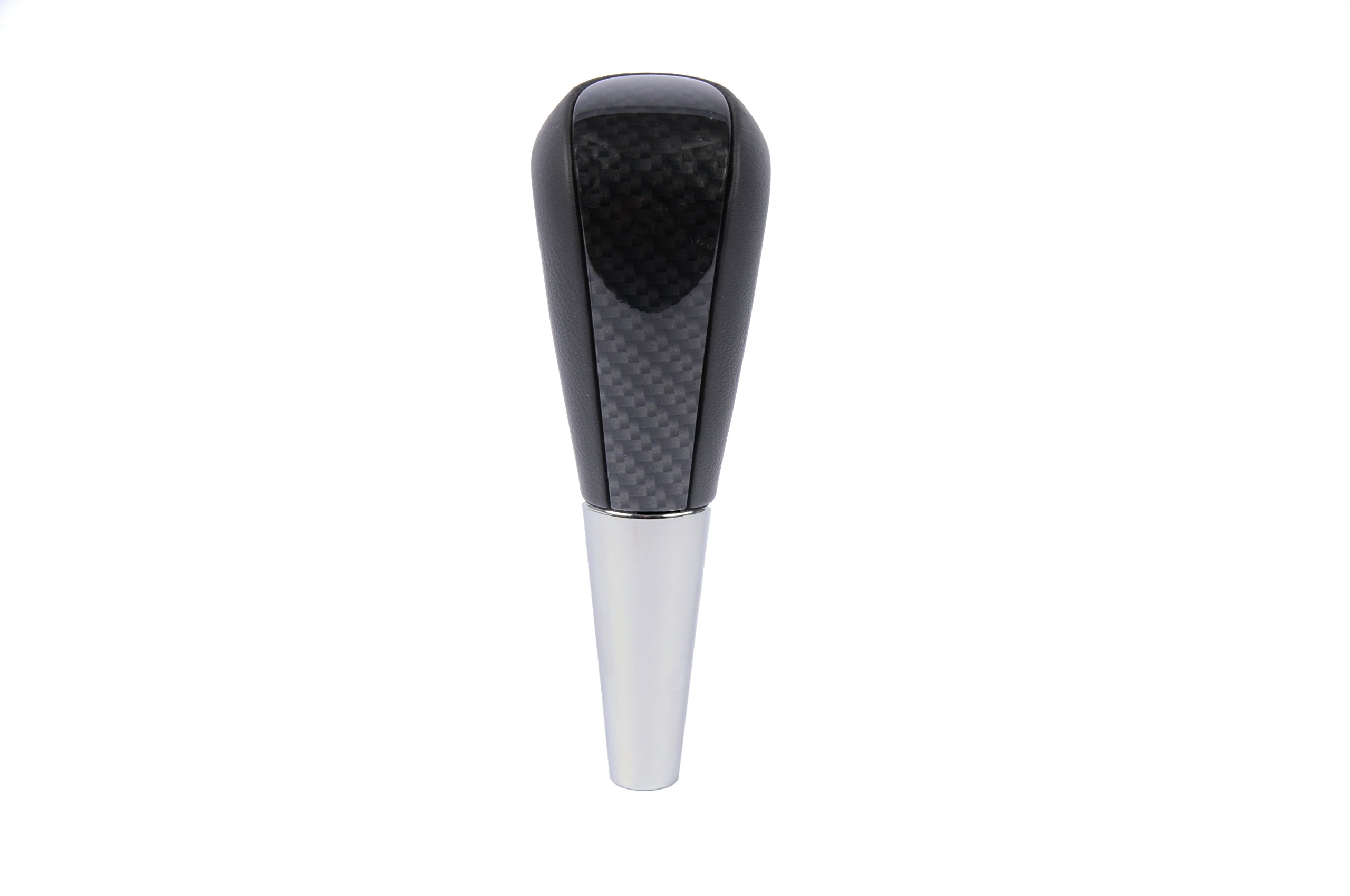 GM Accessories 19165178 Automatic Transmission Shift Knob - Ebony Leather with Carbon Fiber Insert - Upgrade Your Car Interior for Enhanced Driving Experience