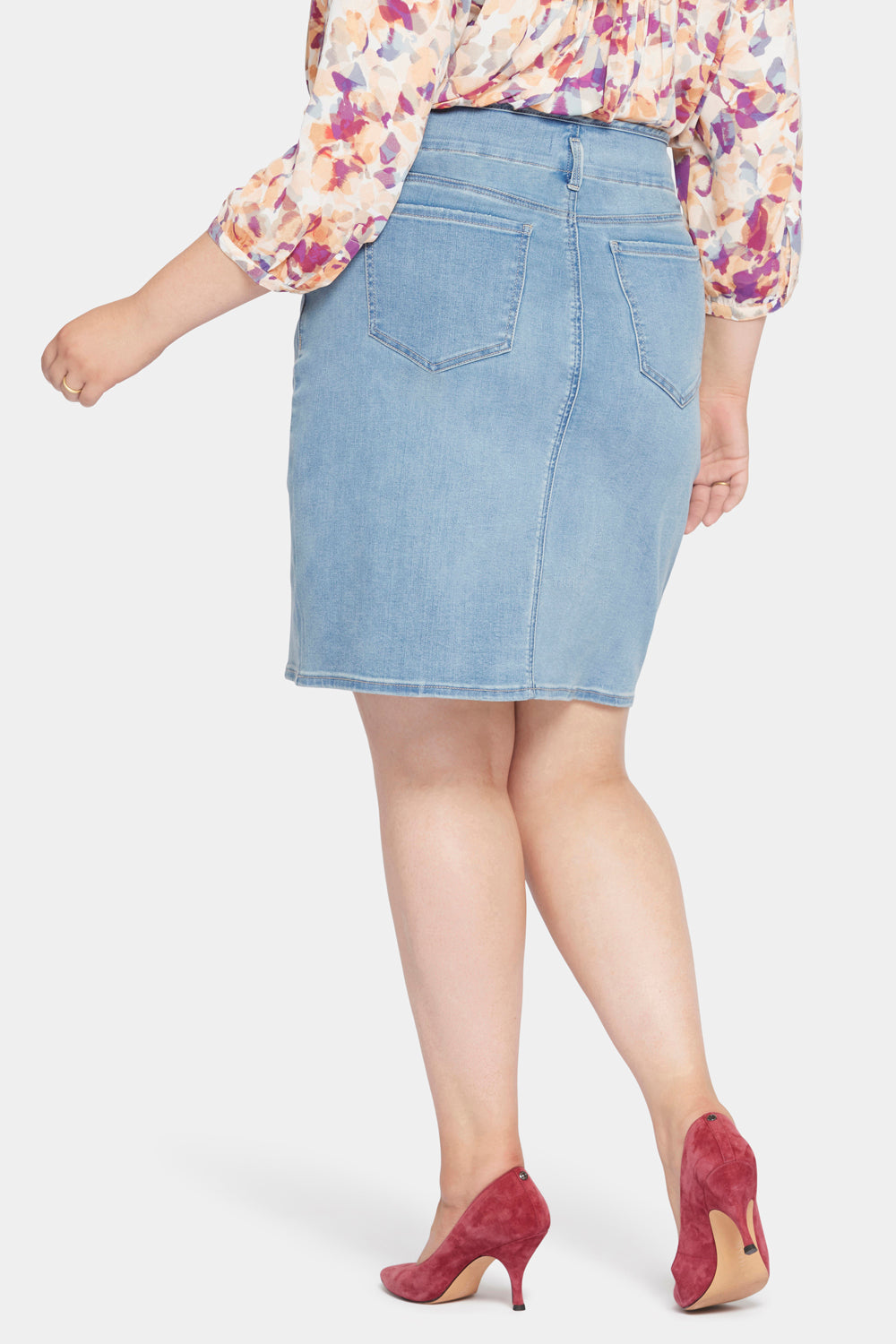 Plus Size High Waist Skirt with Crystalline Design - Elegant & Comfortable for Women's Casual Wear, Office Outfits & Special Occasions