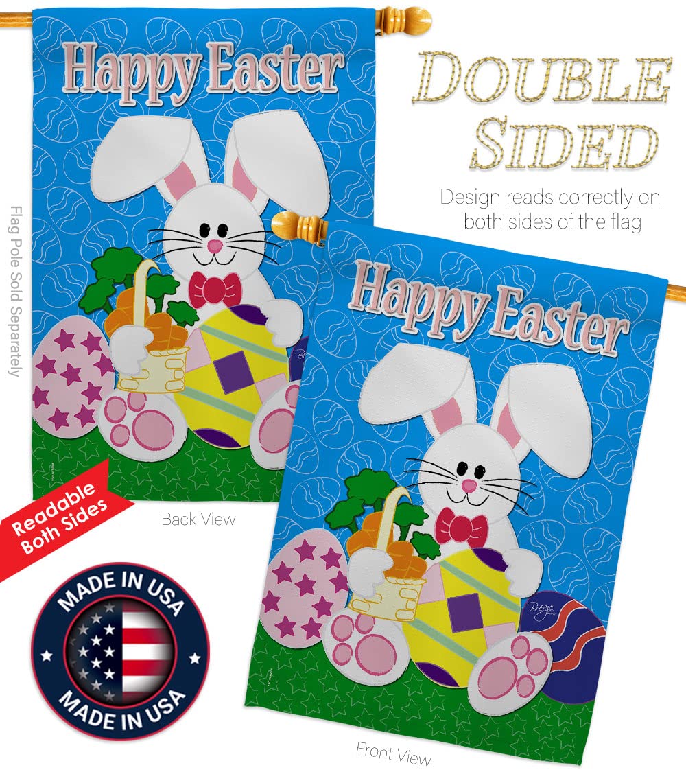 Happy Bunny House Flag & Eagle Set - Double-Sided 28