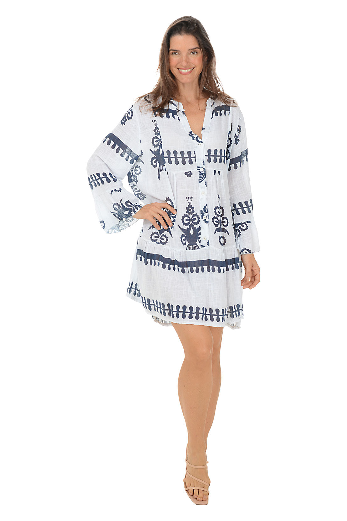 Elegant White Damask Ruffled Babydoll Dress for Women - Vintage Lace Nightgown & Sleepwear - Perfect for Bridal Shower, Honeymoon & Romantic Occasions