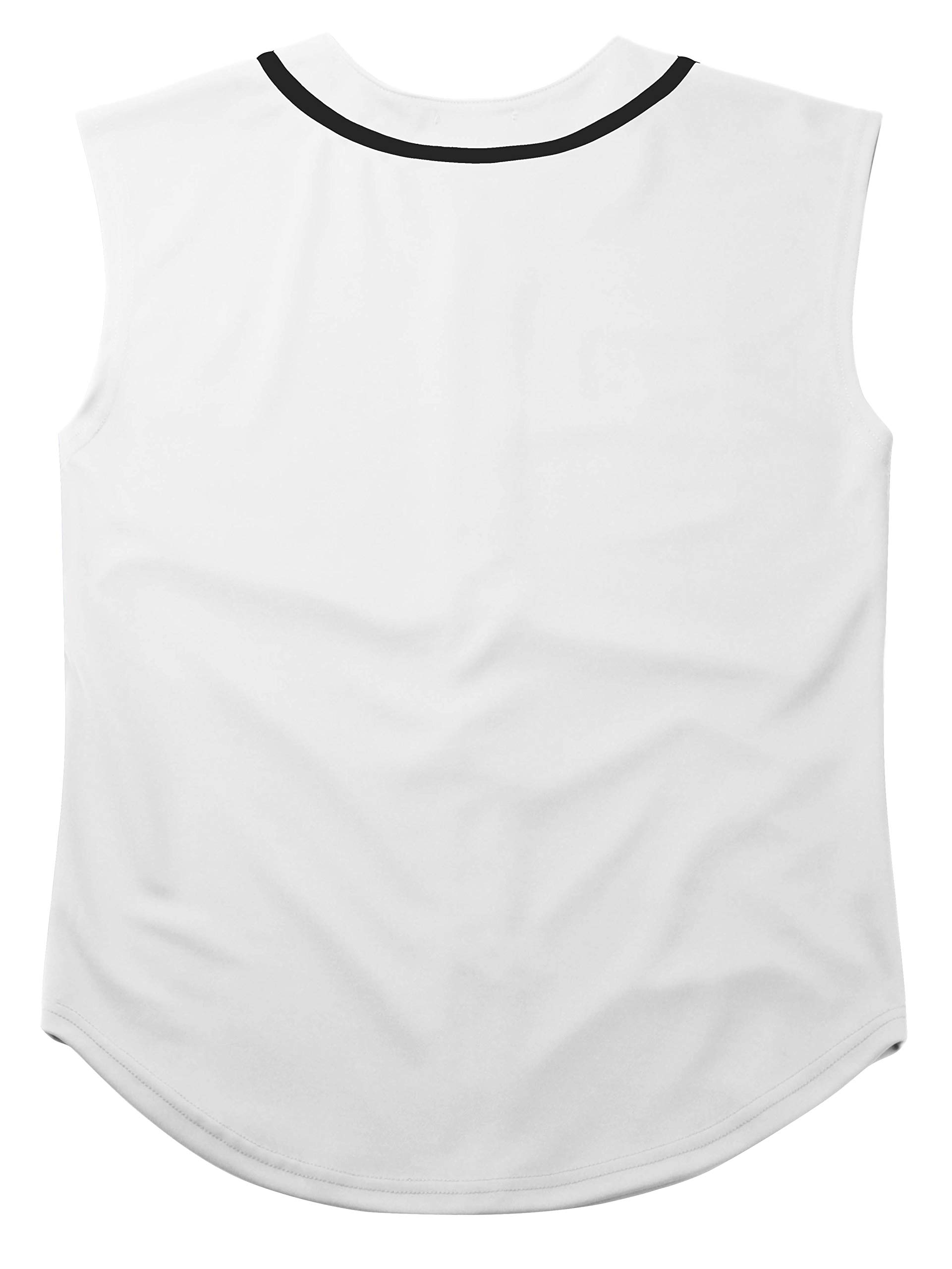 Men's Button Down Sleeveless Baseball Jersey - Athletic Softball Tank Top for Casual Wear & Sports - Breathable Comfortable Shirt for Summer Outdoor Activities