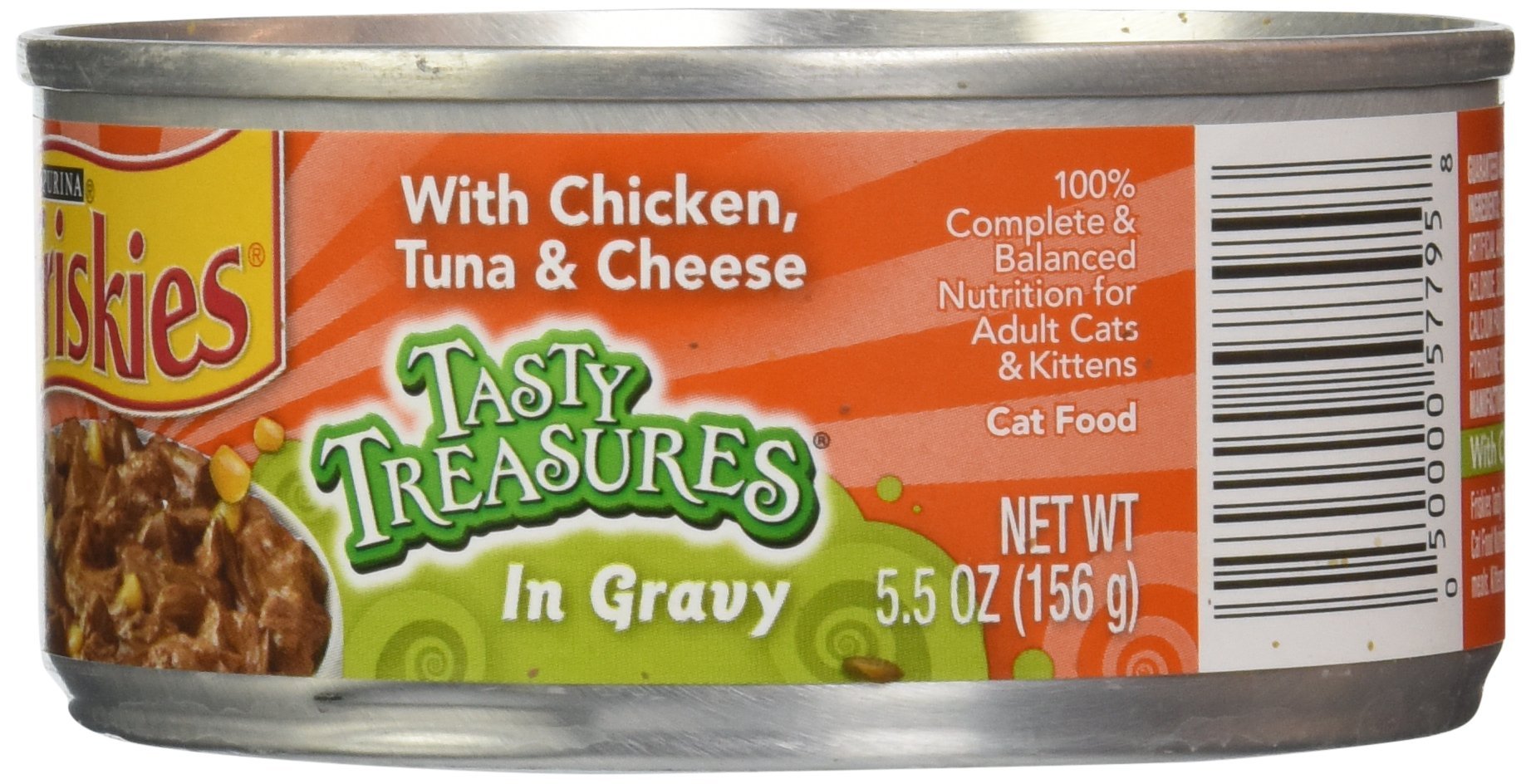 Friskies Canned Cat Food - Chicken & Tuna Flavor, 5.5 oz Pack (12 Cans) | Wet Cat Food for Adult Cats | Perfect for Mealtime, Travel & Emergency Pet Supplies