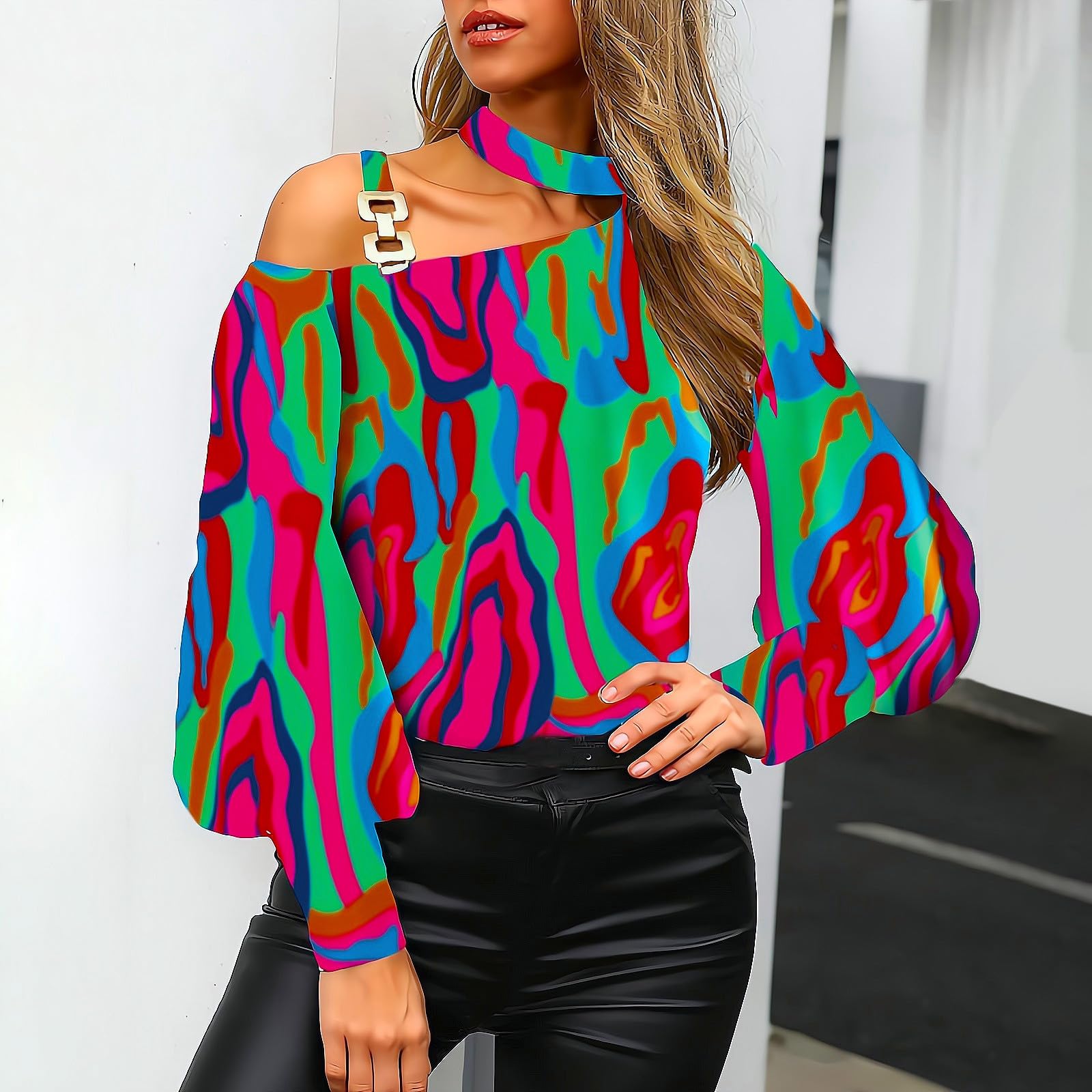 Stylish Off The Shoulder Tops for Women - Floral Long Sleeve Blouse for Fall | Casual & Dressy Shirt for Date Night, Parties & Going Out | Trendy 2023 Fashion