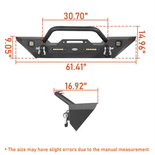 07-18 Jeep Wrangler JK Heavy Duty Front & Rear Bumper Combo with U Box - Off-Road Protection for Trail Adventures
