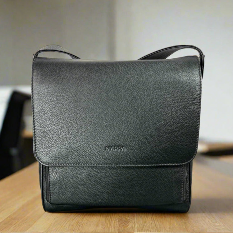 Premium Leather Crossbody Bag with Multiple Pockets - Stylish & Functional Organizer for Women - Perfect for Travel, Work, and Everyday Use