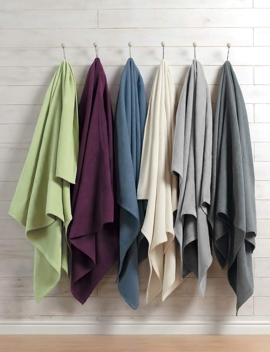 Ibena 100% Cotton King Size Blanket - Soft, Breathable & Cozy - Grey Stone Color - Perfect for Bedroom, Living Room & Travel