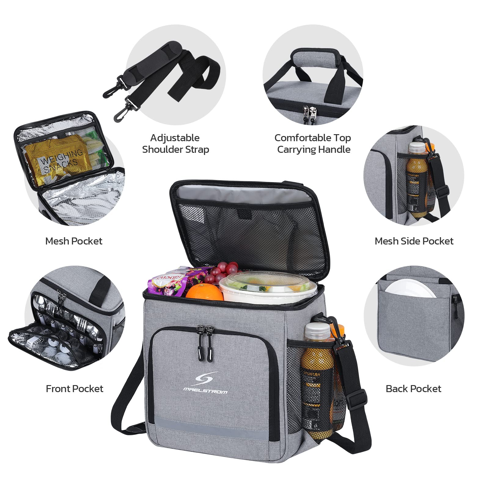 Premium Insulated Lunch Box for Men & Women - Leakproof Cooler Bag with Durable Tote Handle | Ideal for Office, School, Picnics & Outdoor Adventures