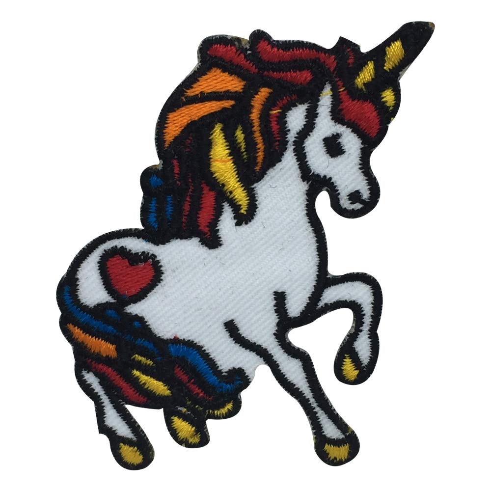 Unicorn Rainbow Iron On & Sew On Embroidered Patch for Shirts, Jackets, Bags - DIY Clothing Decoration for Kids & Adults