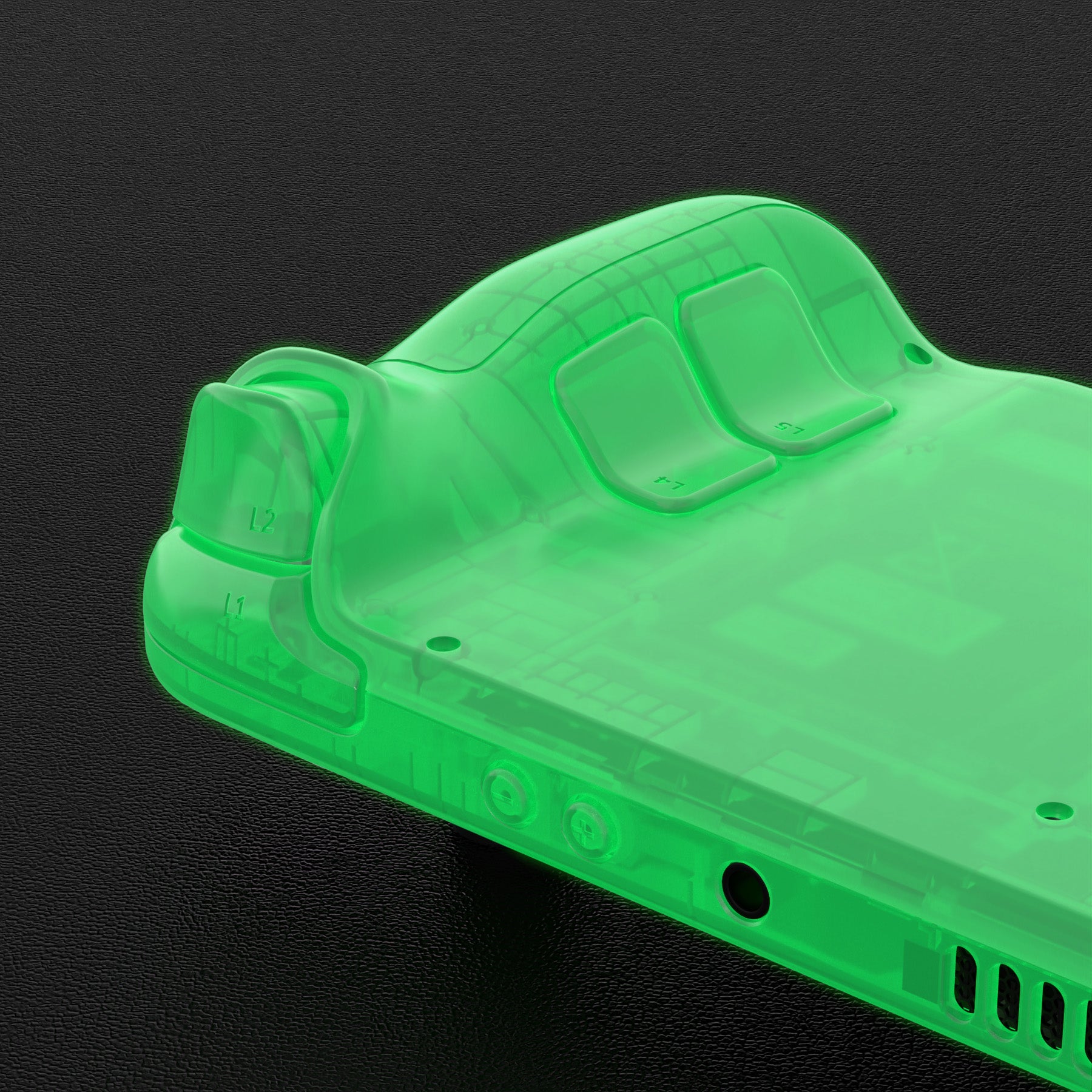 eXtremeRate Custom Full Set Shell with Buttons for Steam Deck LCD - Glow in Dark Green | Replacement Case for Gaming | Perfect for Night Gaming & Low Light Conditions