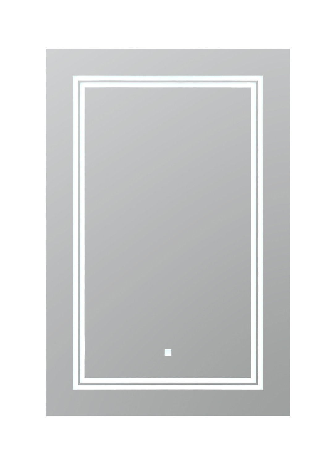 Aquadom SOHO 24x36 Inch LED Lighted Bathroom Mirror with Anti-Fog, Dimmable Touch Control - Perfect for Vanity, Makeup, Shaving & Modern Bathroom Decor