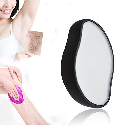 2024 Painless Crystal Hair Eraser for Women & Men - Permanent Hair Removal Tool, Exfoliating Body Hair Depilatory for Smooth Skin - Black (Perfect for Bikini Area, Legs, Arms & Sensitive Skin)