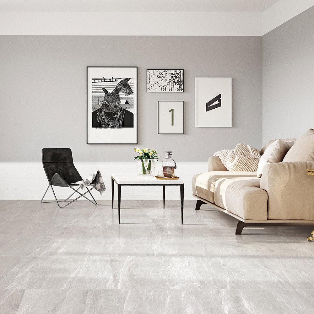 Premium 600x600 Matt Porcelain Tile - Non-Slip Floor & Wall Tiles for Bathroom, Kitchen & Commercial Spaces - Maine Harbour Collection